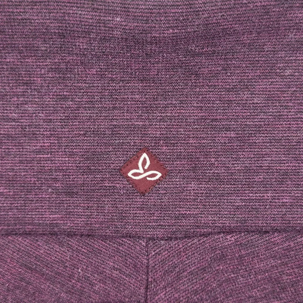 Prana Leggings Womens Medium Purple‎ Heathered High Rise Seamed Yoga Pants
